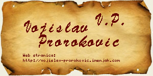 Vojislav Proroković vizit kartica